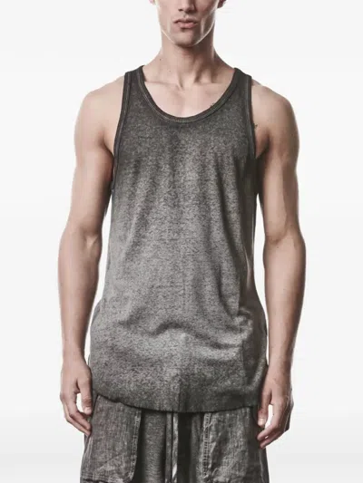 Thom Krom Faded-effect Tank Top In Gray