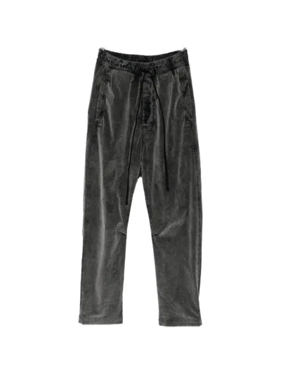Thom Krom Faded-effect Drawstring Trousers In Gray