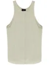 Thom Krom Fine-ribbed Tank Top In Green
