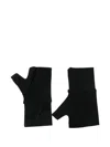 Thom Krom Fingerless Mittens In Black