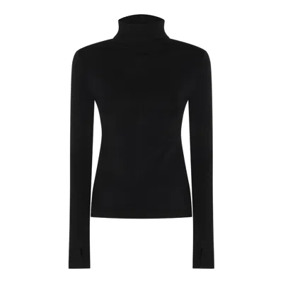 Thom Krom Fitted Turtleneck Top In Black