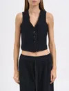 Thom Krom Fitted Wool Vest In Black