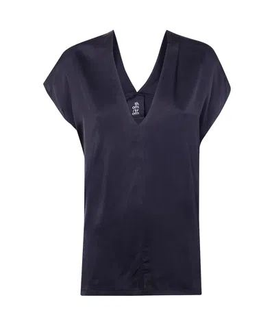 Thom Krom Frayed Edge Tank Top In Black