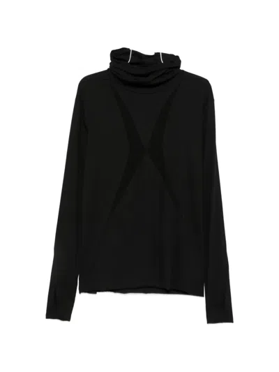 Thom Krom Funnel-neck Thumb-slot T-shirt In Black