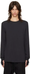 Thom Krom Gray M Ts 808 Long Sleeve T-shirt In Iron Grey