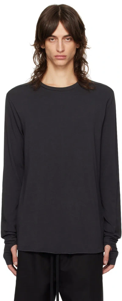 Thom Krom Gray M Ts 808 Long Sleeve T-shirt In Iron Grey