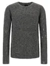 Thom Krom Crew-neck Distressed Sweater In Multi