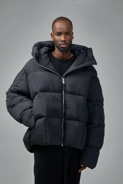 Thom Krom Guilted Nylon Puffer Jacket In Blue