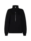 Thom Krom Half-zip Gathered-sleeve Sweater In Black