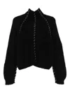 Thom Krom High-neck Braided-detail Sweater In Black