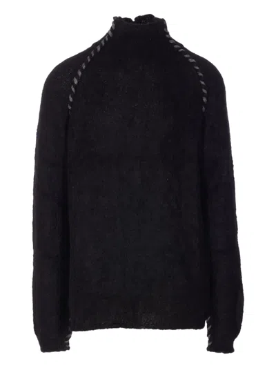 Thom Krom High-neck Long-sleeve Sweater In Black