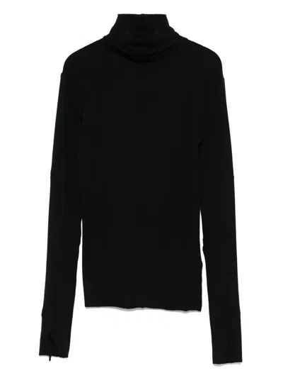 Thom Krom High-neck Long-sleeve Top In Black