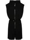 Thom Krom Hooded Cotton Jumpsuit In Schwarz