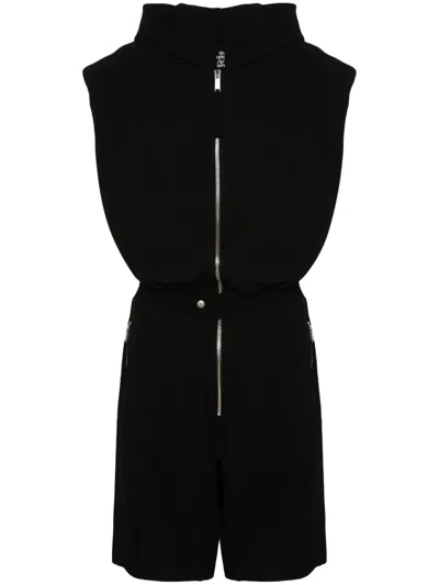 Thom Krom Hooded Cotton Jumpsuit In Schwarz