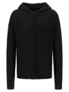 Thom Krom Alpaca Blend Hooded Sweater With Long Cuffed Sleeves In Black