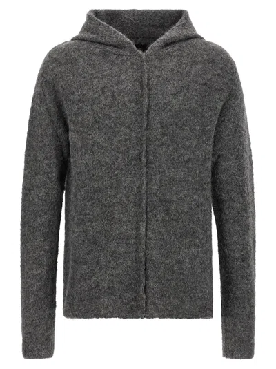 Thom Krom Hooded Jumper In Black