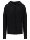 Thom Krom Alpaca Blend Hooded Sweater With Long Cuffed Sleeves In Black
