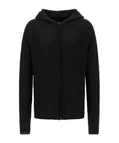 THOM KROM HOODED CUFFED-SLEEVE HOODIE