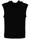 Thom Krom Hooded Vest In Black