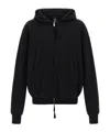 Thom Krom Hoodie With Metal Zip Closure And Knitted Trim In Black