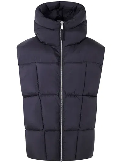 Thom Krom Hoodie Waistcoat In Black
