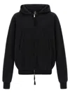 Thom Krom Hoodie With Metal Zip Closure And Knitted Trim In Animal Print