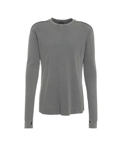 Thom Krom Knit Sweater With Thumbholes In Gray