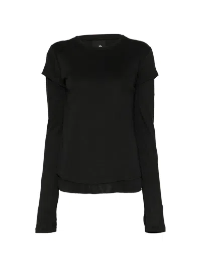 Thom Krom Layered-detail Long-sleeve T-shirt In Black