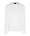 Thom Krom Stretch Viscose Long Sleeve T-shirt In White