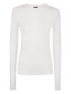 Thom Krom Round Neck Sweater In White