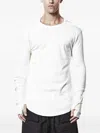 Thom Krom Long Sleeves Men T-shirt Worked Clothing In White