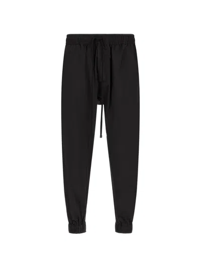 Thom Krom Low-crotch Drawstring Track Pants In Black