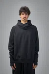 Thom Krom Cowl-neck Raglan-sleeve Hoodie In Black