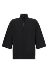 Thom Krom Ms 196 Oversized Half-zip Sweatshirt In Black