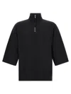 Thom Krom Ms 196 Oversized Half-zip Sweatshirt In Black