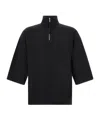Thom Krom Ms 196 Oversized Half-zip Sweatshirt In Black