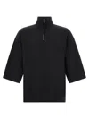 Thom Krom Ms 196 Oversized Half-zip Sweatshirt In Black
