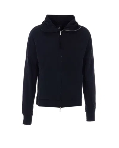 Thom Krom M Sj 694 Zipped Hoodie In Black