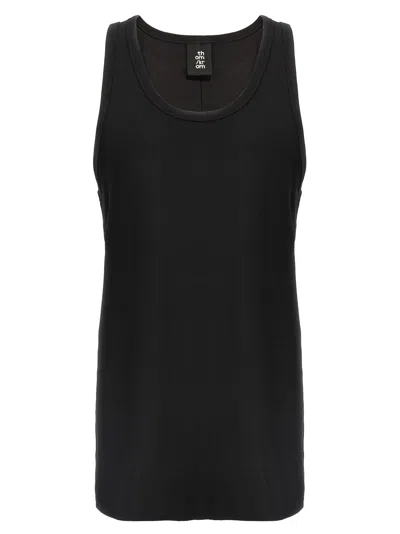 Thom Krom Scoop-neck Ribbed-knit Tank Top In Black