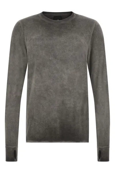 Thom Krom Thumb-hole Long-sleeve T-shirt In Gray