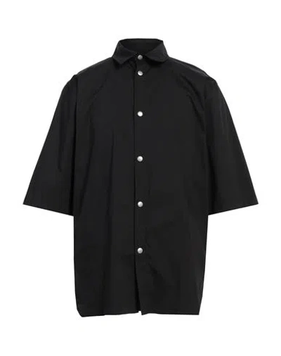 Thom Krom Man Shirt Black Size M Cotton, Polyamide, Elastane