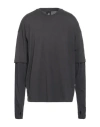Thom Krom Man T-shirt Charcoal Size L Cotton In Gray