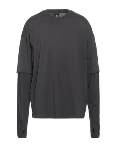 Thom Krom Man T-shirt Charcoal Size L Cotton In Gray
