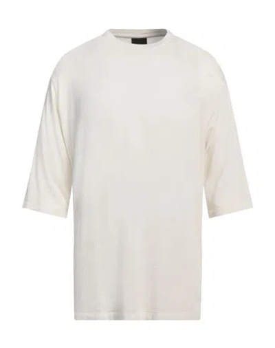 Thom Krom Man T-shirt Ivory Size M Cotton, Modal, Elastane In White