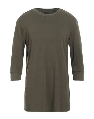 Thom Krom Man T-shirt Military Green Size Xxl Cotton, Modal, Elastane