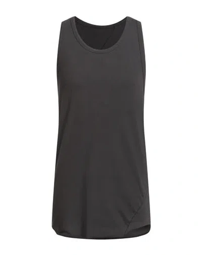 Thom Krom Man Tank Top Charcoal Size Xxl Cotton, Elastane