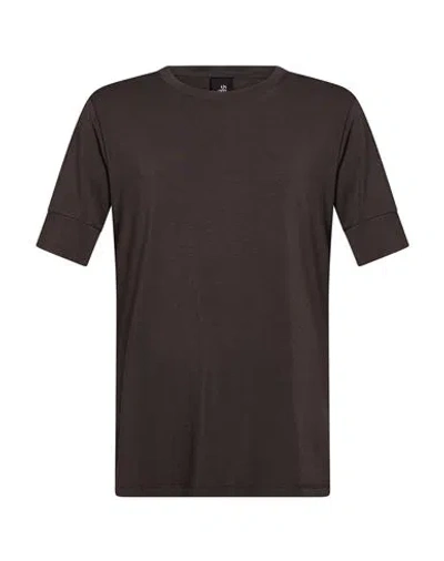 Thom Krom Man T-shirt Dark Brown Size Xl Cotton, Modal, Elastane