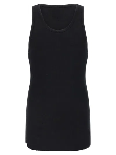 Thom Krom 947 Ribbed Tank Top In Black