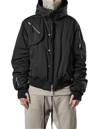 Thom Krom Men's Hooded Bomber Jacket In Black