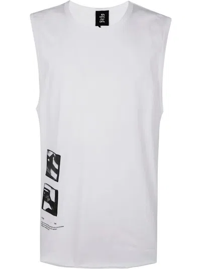 THOM KROM MEN SLEEVELESS T-SHIRT,MTS842 OFF WHITE
